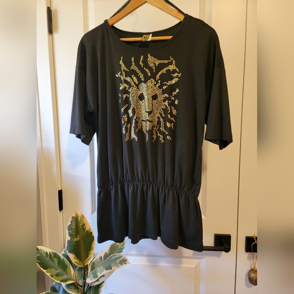 Vintage Anne Klein Swimwear Lion Beach Cover-up